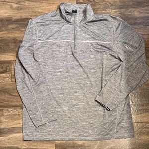 Calvin Klein Light Heather Gray Quarter-Zip Pullover